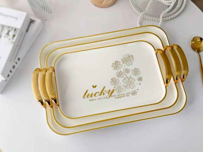 光面把手白色长方形大号(印lucky)