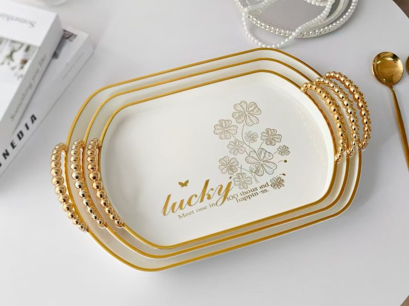 珠珠把手白色椭圆形大号(印lucky)