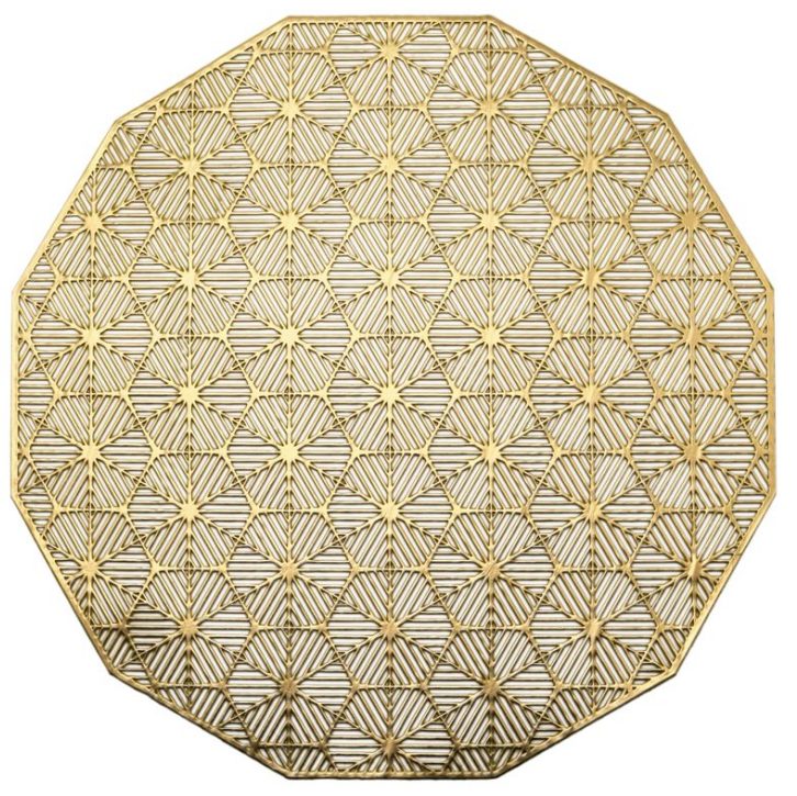 金色12边形烫金餐垫