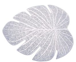 银色芭蕉叶烫金餐垫