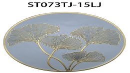 金色蓝底银杏烫金餐垫