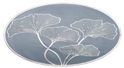 银色蓝底银杏烫金餐垫