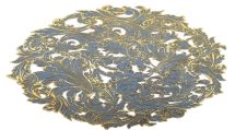 金色蓝底浪花烫金餐垫