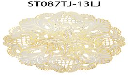 金色八仙花烫金餐垫