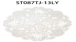 银色八仙花烫金餐垫