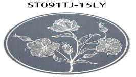 银蓝芙蓉加底烫金餐垫