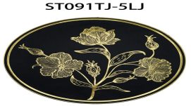 金黑芙蓉加底烫金餐垫