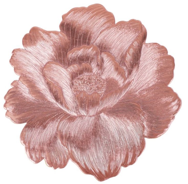 粉色芙蓉3D烫金餐垫