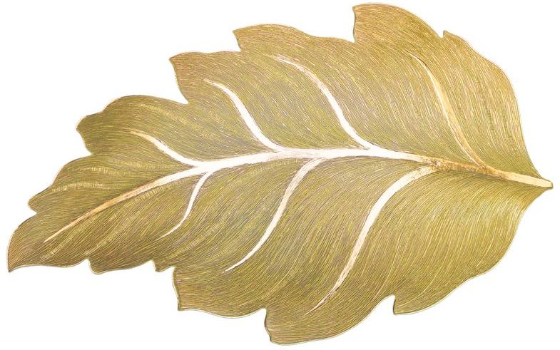 金色叶子3D烫金餐垫
