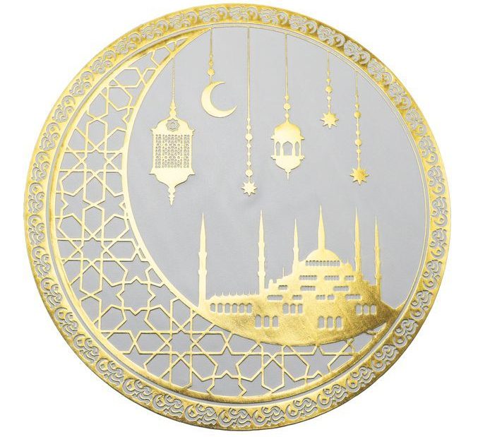 金色斋月加底烫金餐垫